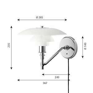 Lámpara PH 3/2 Aplique novedad de Louis Poulsen de diseño moderno y elegante.
