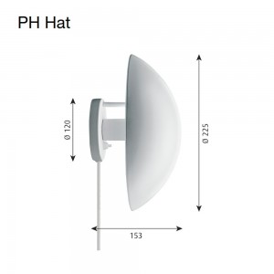 Lámpara PH Hat diseño moderno de Louis Poulsen.