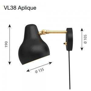 Lámpara VL38 Aplique diseño de Louis Poulsen de diseño moderno y elegante.