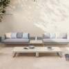 Mesa Flat Baja de Gandía Blasco. Mesa moderna para exterior de aluminio.