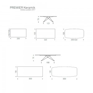 Mesa Premier Keramik de Cattelan Italia. Mesas modernas de diseño.