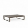 Mesa Flat Baja de Gandía Blasco. Mesa moderna para exterior de aluminio.