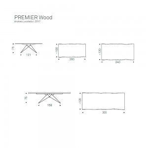 Mesa Premier Wood de Cattelan Italia. Mesas modernas de diseño italiano.