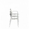 Silla Stack de Gandia Blasco. Silla cómoda con brazos para exteriores.
