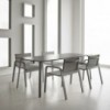 Silla Stack de Gandia Blasco. Silla cómoda con brazos para exteriores.