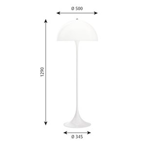 Lámpara Panthella Pie diseño de Louis Poulsen con diseño moderno y elegante