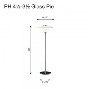 Lámpara PH 4½-3½ Glass diseño de Louis Poulsen.