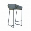 Taburete Counter Textile de Gandia Blasco con respaldo bajo para exterior.