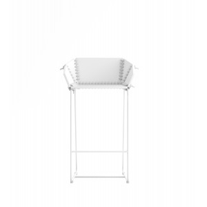 Taburete Counter Textile de Gandia Blasco con respaldo bajo para exterior.