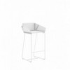 Taburete Counter Textile de Gandia Blasco con respaldo bajo para exterior.