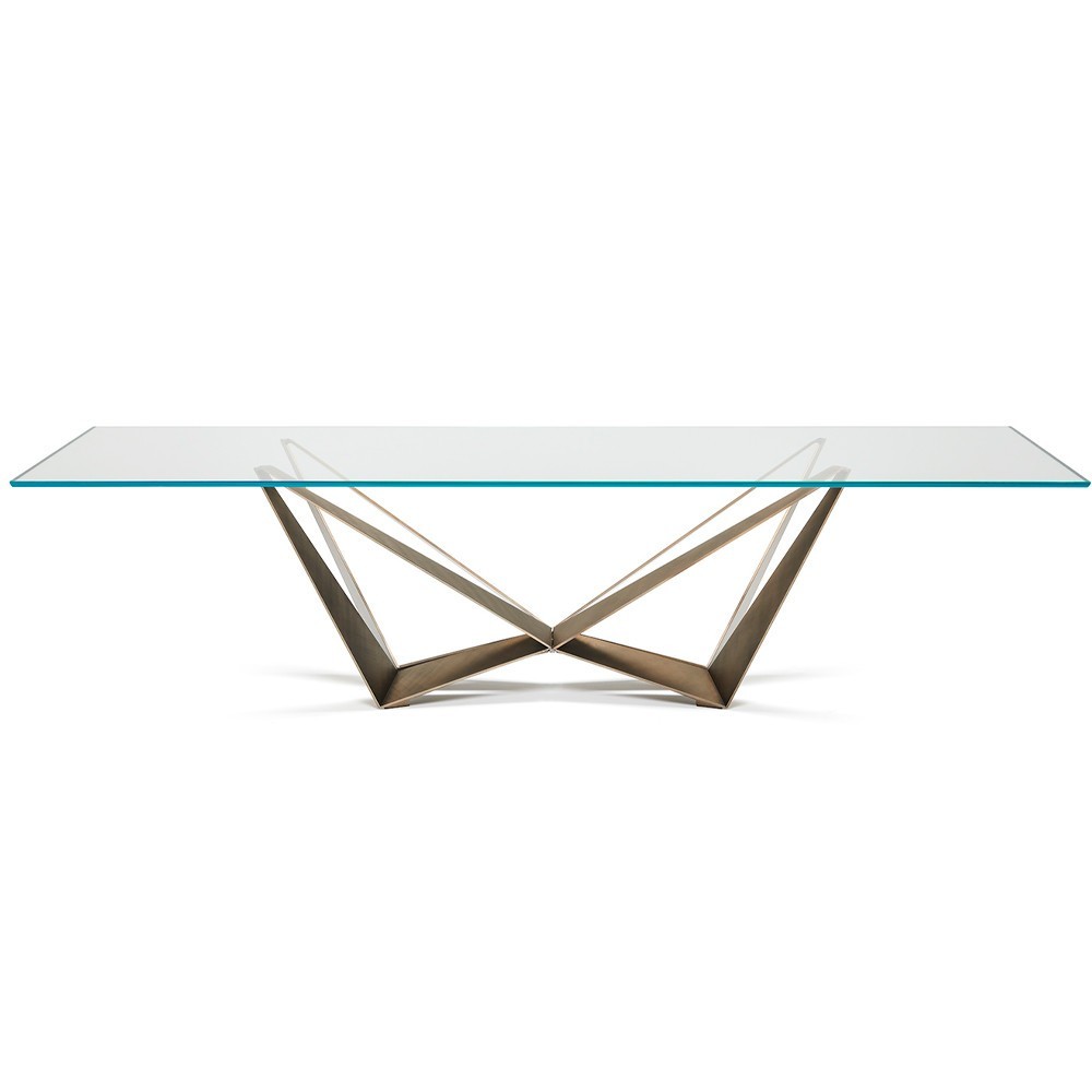 Mesa Skorpio de Cattelan Italia. Muebles modernos italianos. Mesas de cristal.
