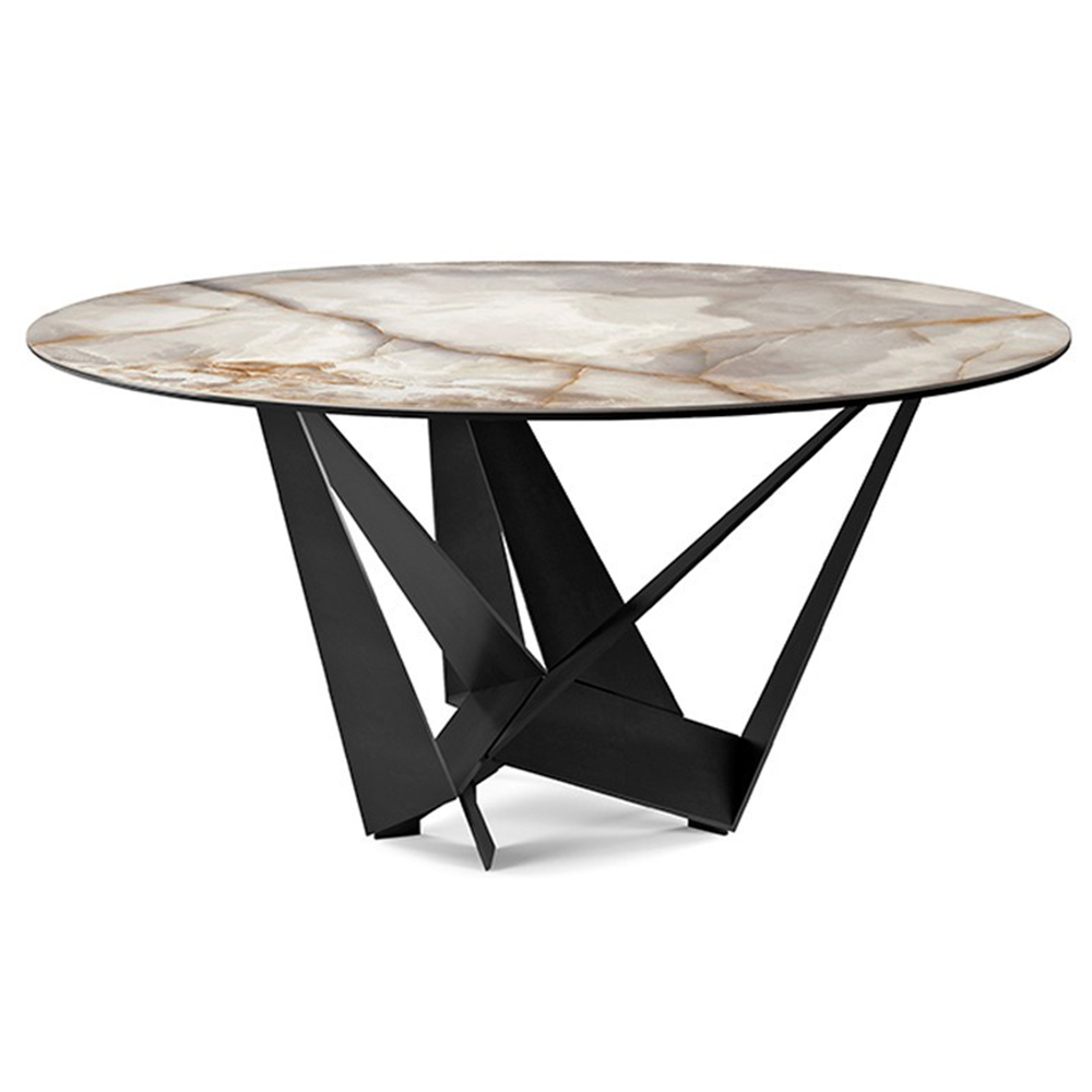Mesa Skorpio redonda de Cattelan Italia. Mesa de diseño. Mesas redonda.