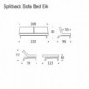 Sofá cama Splitback Eik individual de diseño Splitback Eik para salón de Innovation Living.