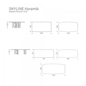 Mesa Skyline Keramik de Cattelan Italia. Mesa de cerámica. Mesas de comedor.