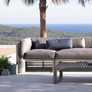 Sofá modular 6 DNA para terraza de Gandia Blasco. Sofá de diseño para jardín.
