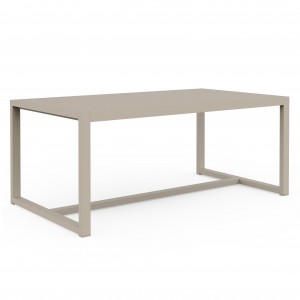 Mesa de diseño DNA de Gandia Blasco. Mesa de aluminio para exterior.