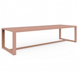 Mesa de diseño DNA de Gandia Blasco. Mesa de aluminio para exterior.