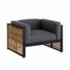 Sillón de diseño original DNA Teca para jardín de Gandia Blasco.