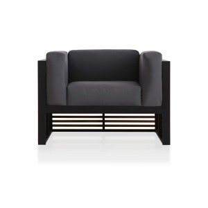Sillón de diseño original DNA Teca para jardín de Gandia Blasco.