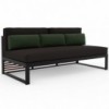 Sofá modular 4 DNA Teca para exterior de Gandia Blasco. Sofá para jardín.