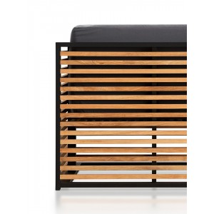 Sofá modular 6 DNA Teca para terraza de Gandia Blasco. Sofá de diseño.