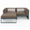 Sofá modular 6 DNA Teca para terraza de Gandia Blasco. Sofá de diseño.