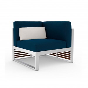 Sofá modular 6 DNA Teca para terraza de Gandia Blasco. Sofá de diseño.