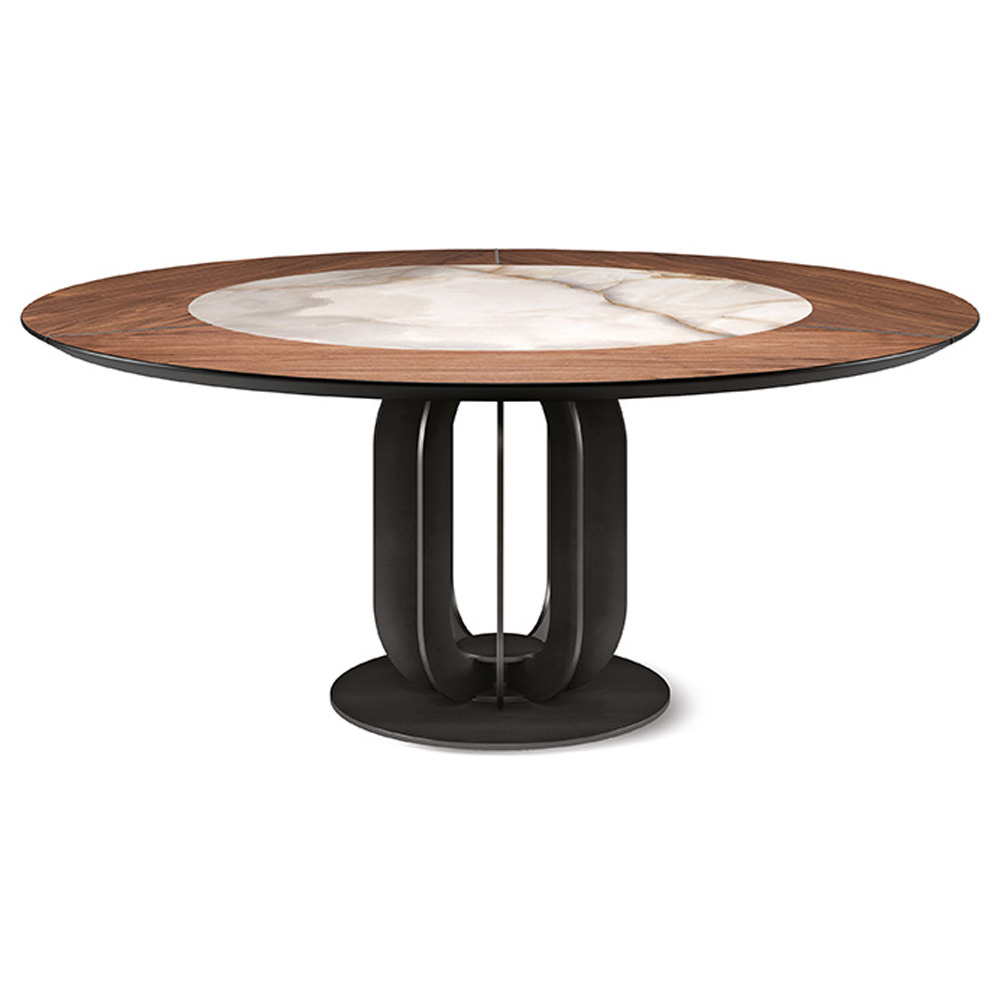 Mesa Soho Ker-Wood de Cattelan Italia. Mesa de madera y cerámica. Mesas modernas.