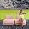 Sillón Lilly de Exterior con un brazo Tejido Hidrófugo y tapicería desenfundable