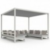 Pérgola Sofá de Gandia Blasco. Sofá de diseño para exterior de aluminio y lonas.