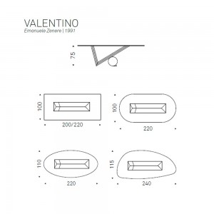 Mesa Valentino de Cattelan Italia. Muebles modernos italianos. Mesas modernas.