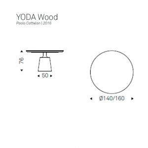 Mesa Yoda Wood madera de Cattelan Italia. Muebles modernos italianos.
