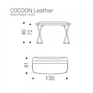 Escritorio Cocoon Leather de Cattelan Italia. Escritorio de diseño moderno.