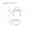 Tocador Cocoon Trousse Keramik de Cattelan Italia. Tocador de maquillaje moderno.