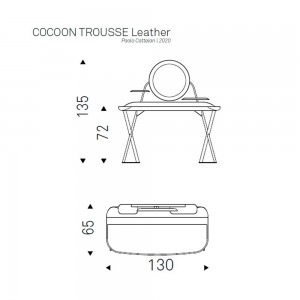 Tocador Cocoon Trousse Leather de Cattelan Italia. Tocador moderno para dormitorio.