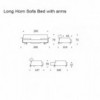 Sofá cama matrimonio con brazos Long Horn Excess Lounger de Innovaction Living.