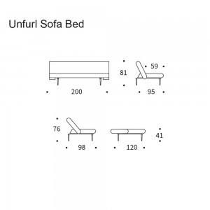 Sofá cama individual Unfurl de Innovation Living de diseño para oficina.