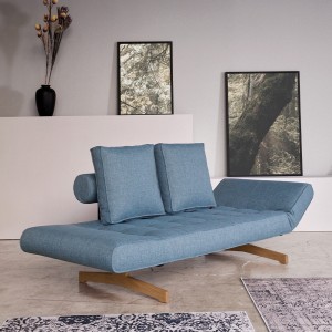 Sofá cama individual Ghia Wood de diseño para oficina de Innovation Living.