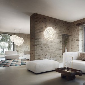 Lámpara suspendida Veli Foliage de Slamp. Diseño moderno y elegante.