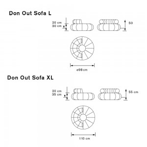 Sofá Don-Out de Ogo. Muebles de exterior de diseño. Flotador para piscina.