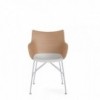 Silla Q/wood de Madera 3D curvada en estructura cromada o acero 4 patas.