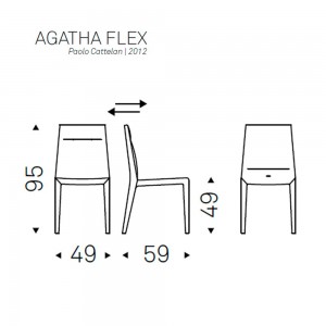 Silla Agatha Flex Italia de Cattelan. Sillas modernas de diseño italiano.