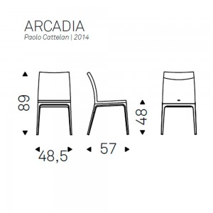 Silla moderna Arcadia de Cattelan Italia. Sillas de diseño modernos.