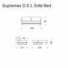 Sofá cama matrimonio Supremax Deluxe Excess Lounger de Innovation Living de diseño para salón.