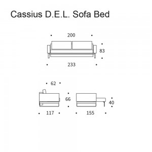 Sofá cama matrimonio de diseño para salón Cassius Deluxe Excess Lounger Innovation Living.