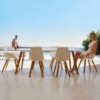 Mesa rectangular Faz Wood lounge table. Vondom