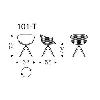 Sillón Indy de Cattelan Italia. Butacas de diseño fijas o giratorias.