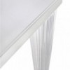 Mesa rectangular TopTop de Kartell con sobre de cristal ideal para salón.