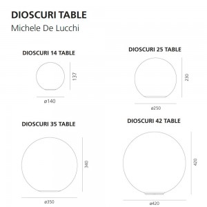 Lámparas de sobremesa Dioscuri Table Artemide. Tienda online lamparas modernas.