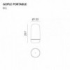 Lámpara sobremesa Gople Portable Artemide. Diseño moderno y sofisticado.